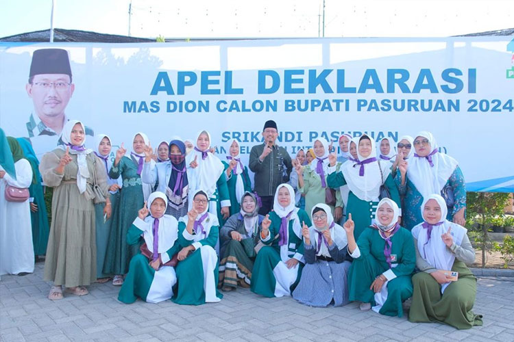 Sudiono Fauzan Panen Dukungan! Ribuan Srikandi Pasuruan Deklarasikan Mas Dion Calon Bupati Pasuruan