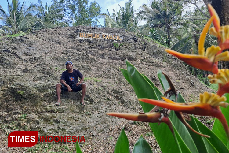 Bukit batu yang disebut bagai Gumuk Kancil, di Lingkungan Pulau Merah, Dusun Pancer, Desa Sumberagung, Kecamatan Pesanggaran, Banyuwangi. (Foto: Syamsul Arifin/TIMES Indonesia)