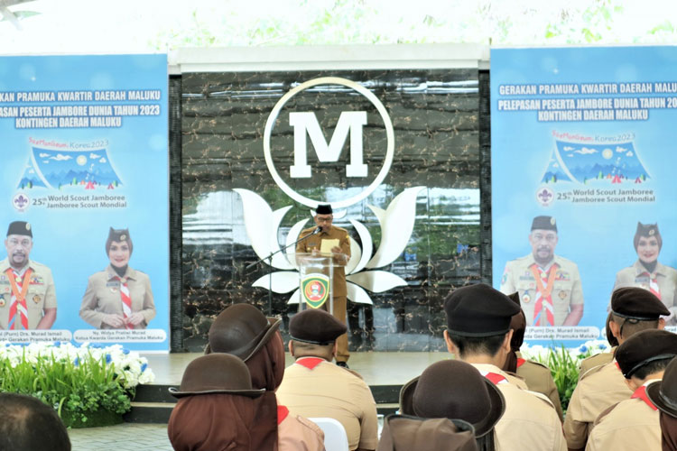 Gubernur Maluku Melepas Kontingen ke Jambore Pramuka Dunia ke&#45;25 di Korea Selatan