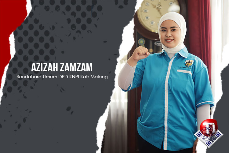 Azizah Zamzam, Bendahara Umum DPD KNPI Kab Malang.