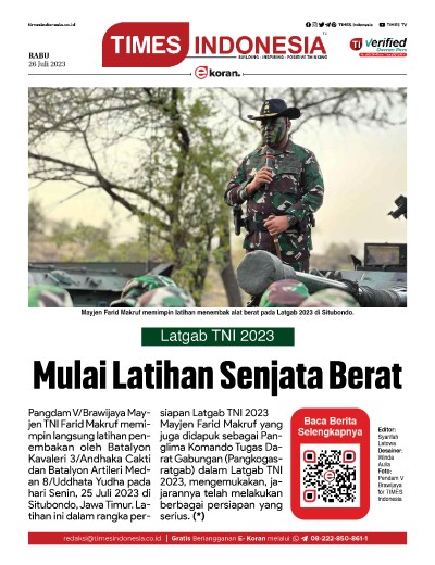 Edisi Rabu, 26 Juli 2023: E-Koran, Bacaan Positif Masyarakat 5.0