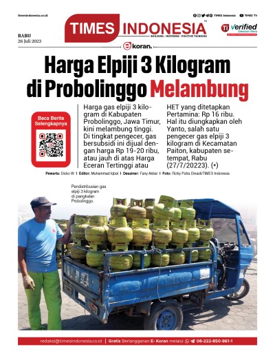 Edisi Rabu, 26 Juli 2023: E-Koran, Bacaan Positif Masyarakat 5.0
