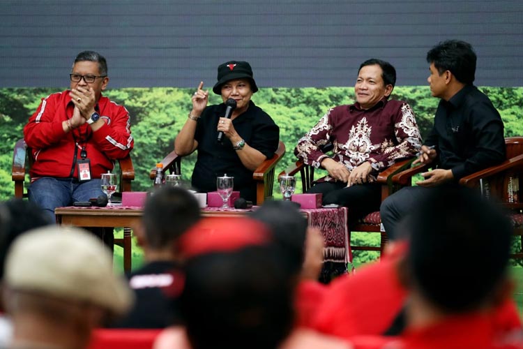 Ketua DPP PDIP Ribka Tjiptaning dalam diskusi Peringatan Kudatuli. Dok: PDIP