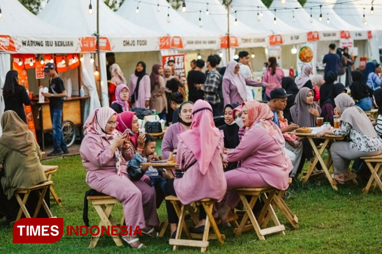 Suasana Samarinda Food Week Tahun lalu. tampak antusias pengunjung memadati Area event. (Foto: Kusnadi/TIMES Indonesia)