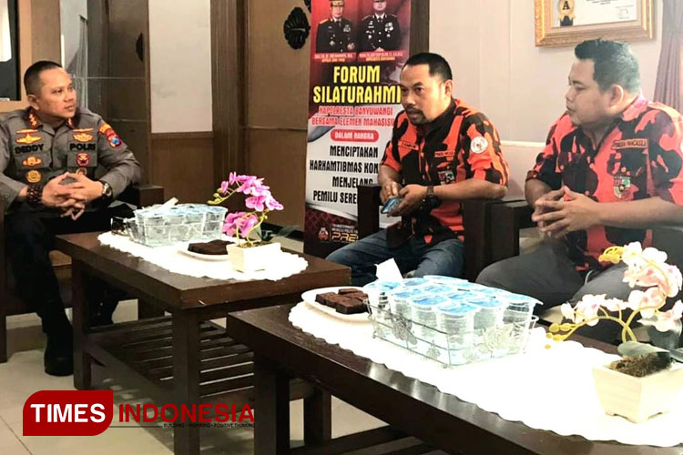 Silaturahmi, Pemuda Pancasila Dapat Wejangan dari Kapolresta Banyuwangi