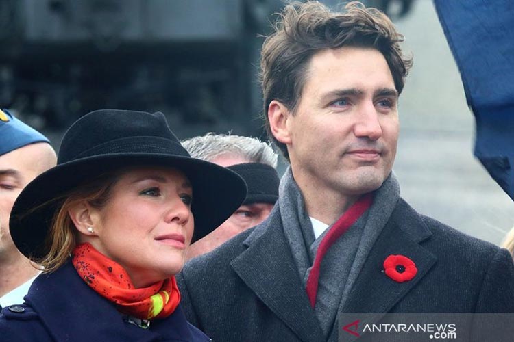 Perdana Menteri Kanada Justin Trudeau dan isterinya, Sophie. (Foto: antara)