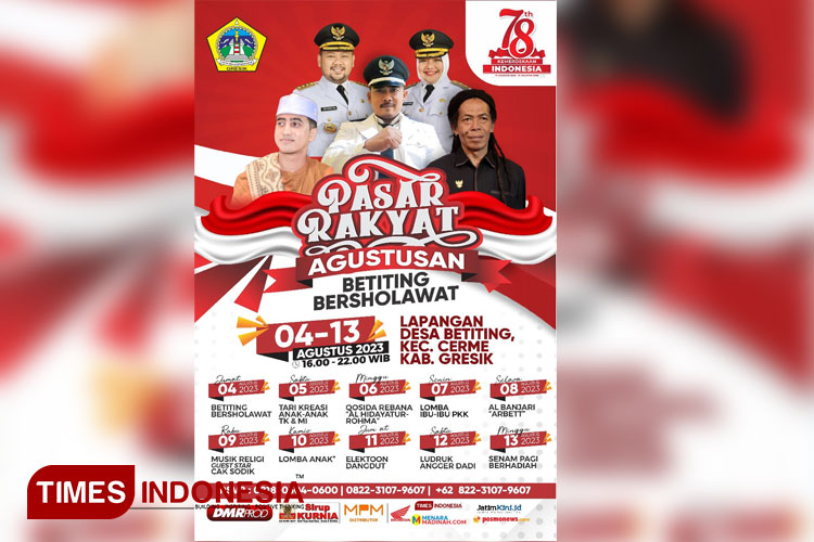 Malam ini, Pasar Rakyat Betiting Gresik Dibuka dengan Shalawat Bareng Habib Aidid