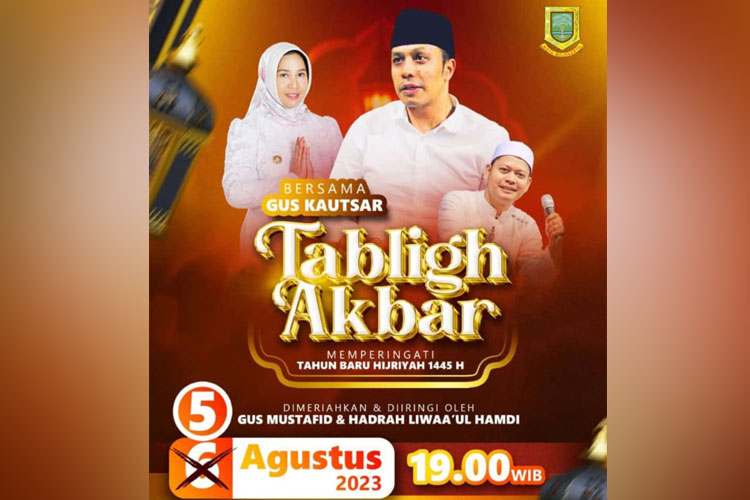 Peringatan Tahun Baru 1445 H, Kota Mojokerto Gelar Tabligh Akbar bersama Gus Kautsar