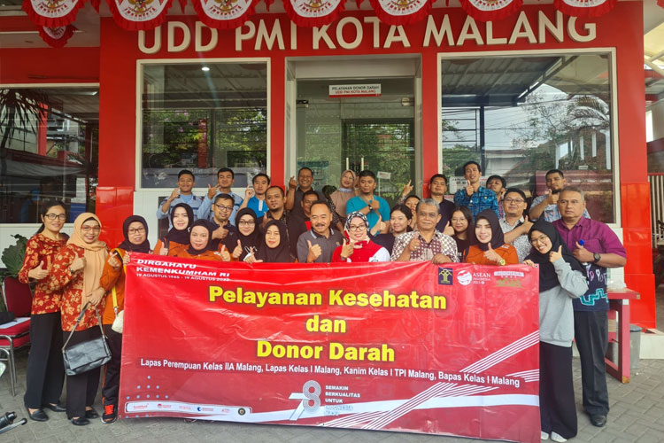  Kantor Imigrasi Malang mengikuti Kegiatan Donor Darah. (FOTO: Kantor Imigrasi Malang)