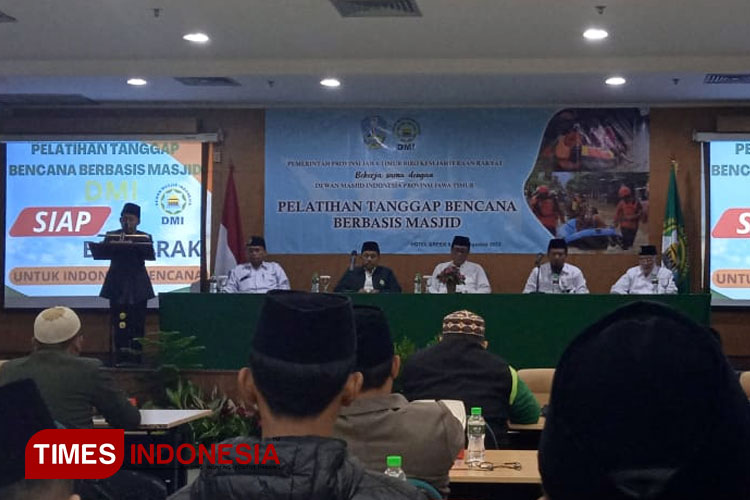 Suasana Pelatihan Tanggap Bencana Berbasis Masjid yang digelar oleh PW DMI Jawa Timur di Hotel Green SA Surabaya, Selasa-Rabu (8-9/8/2023). (Foto: TIMES Indonesia)