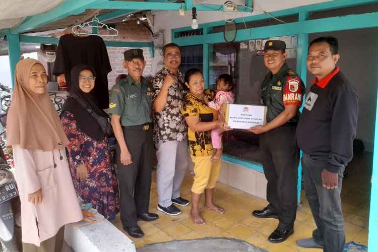 Kodim 0816 Sidoarjo Salurkan Nutrisi Anak Stunting