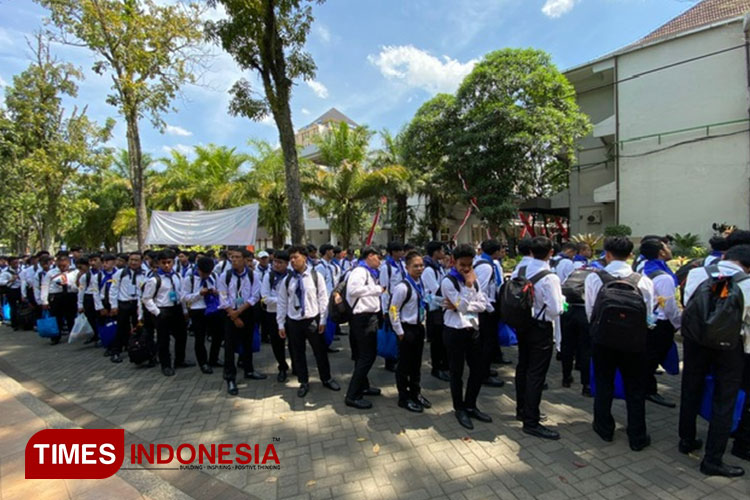 Sejumlah Maba saat mengukuti kegiatan PKK Maba UB 2023. (Foto: Rizky Kurniawan Pratama/TIMES Indonesia)