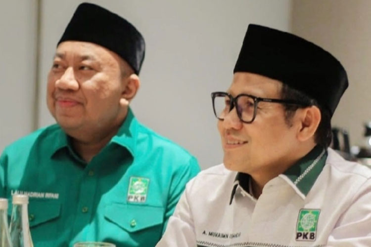 Ketua DPW PKB NTB H Lalu Hadrian Irfani bersama Ketua Umum PKB H Muhaimin Iskandar. (Foto: PKB NTB for TIMES Indonesia)