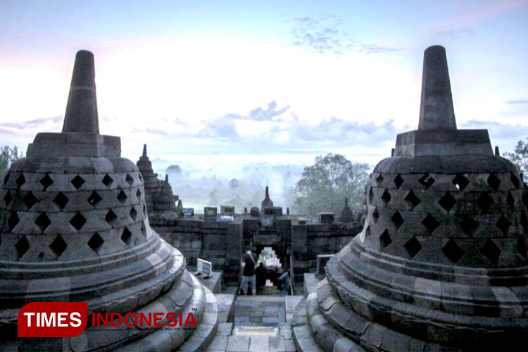 Stupa-stupa yang ada dan mengiasi Candi Borobudur. (FOTO: Hermanto/ Times Indonesia)
