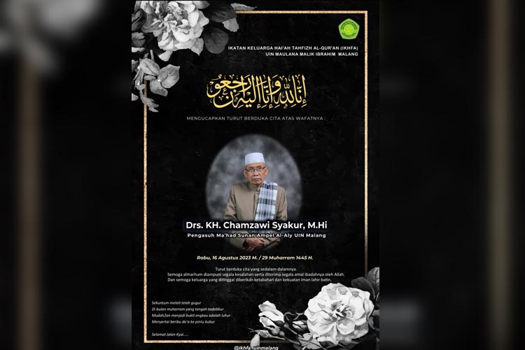Rais Syuriyah PCNU Kota Malang KH Chamzawi Syakir Tutup Usia