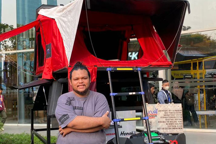 Roof Top Tent Karya Warga Bondowoso Tampil dalam Pameran Otomotif Internasional