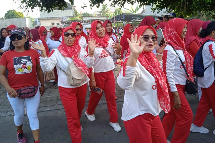 HUT ke&#45;78 RI, Jalan Sehat dan Senam Bergembira ala Warga Yogyakarta