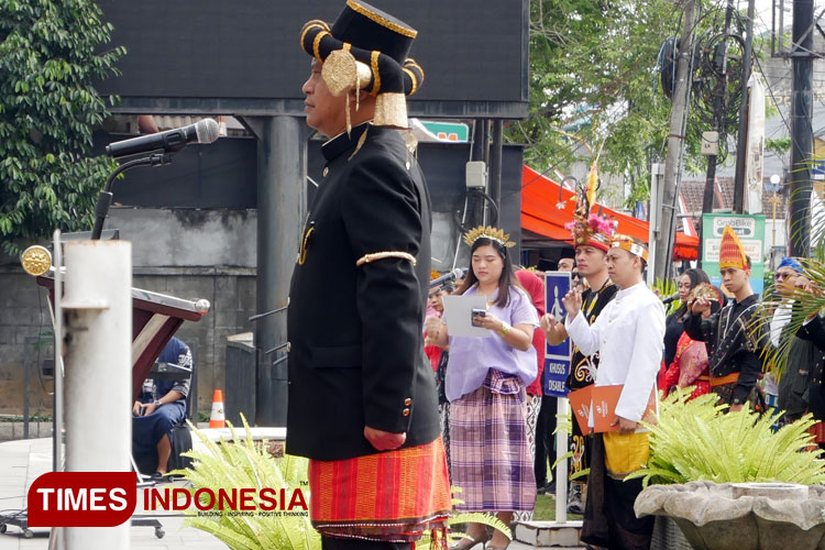 Suasana upacara 17 Agustus yang diselenggarakan Sahid Raya Hotel & Convention Yogyakarta. (FOTO: Novinsky)