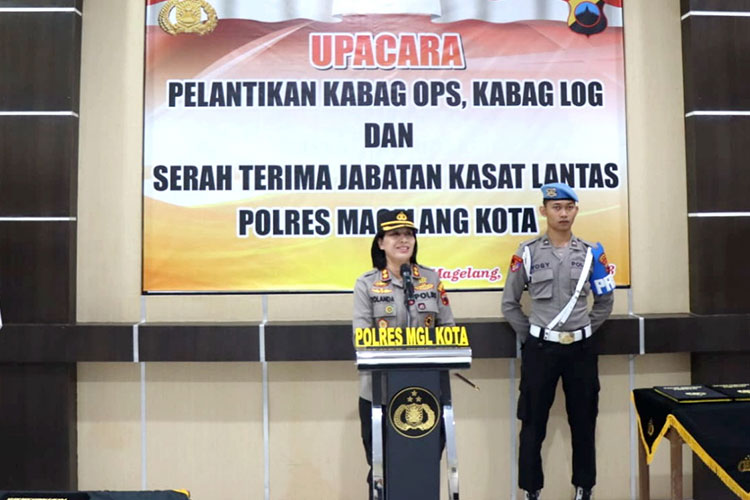 Jabatan Kabag Ops, Kabag Log dan Kasatlantas Polres Magelang Kota Resmi Berganti