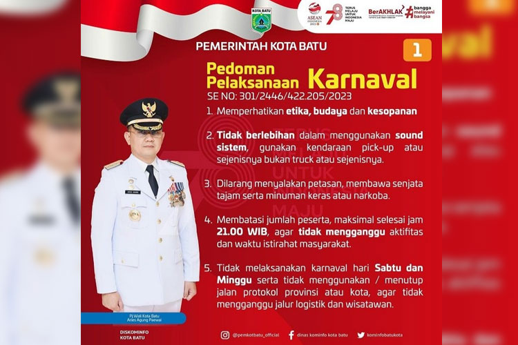 Pj Wali Kota Keluarkan SE Pelaksanaan Karnaval