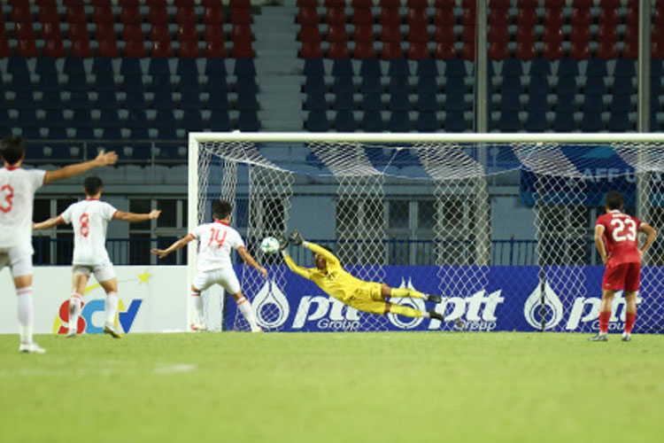 Timnas Indonesia U-23 bermain imbang 0-0 melawan timnas Vietnam pada babak kedua partai final Piala AFF U-23 di Stadion Provinsi Rayong, Thailand, Sabtu (26/82023). (Foto: PSSI)