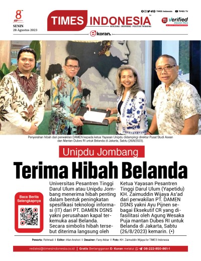 Edisi Senin, 28 Agustus 2023: E-Koran, Bacaan Positif Masyarakat 5.0