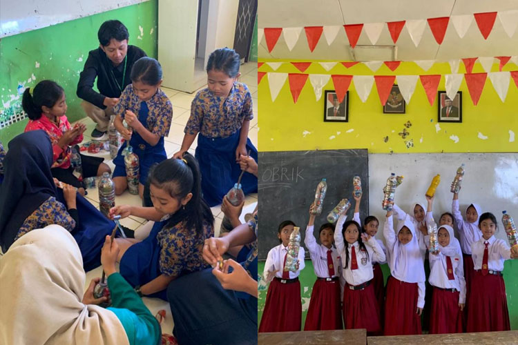 Melalui Ecobrick KSM Unisma Malang Asah Kreativitas Anak SD Sekaligus Jaga Lingkungan
