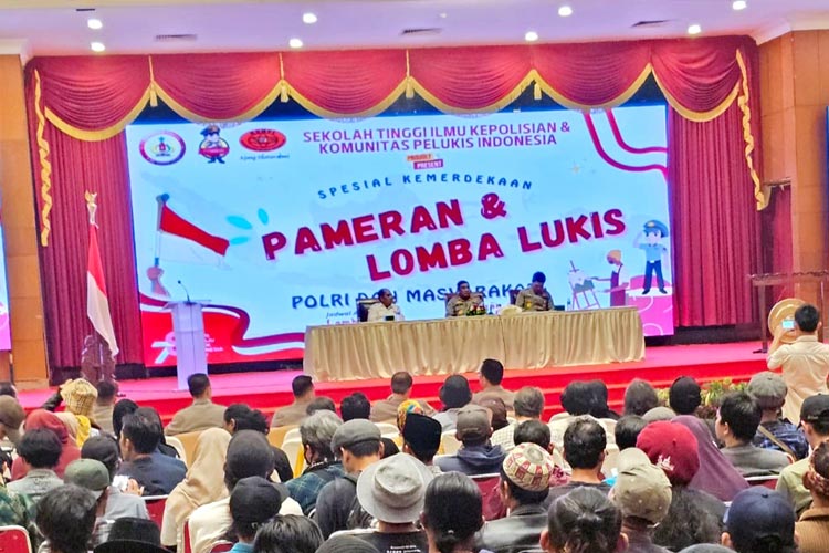 Meriahkan HUT ke&#45;78 RI, Lemdiklat Polri Gelar Lomba Lukis