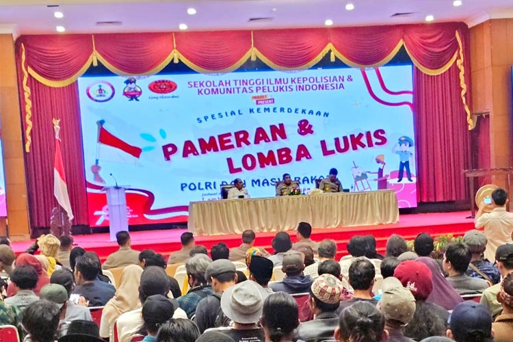 Meriahkan HUT ke-78 RI, Lemdiklat Polri Gelar Lomba Lukis