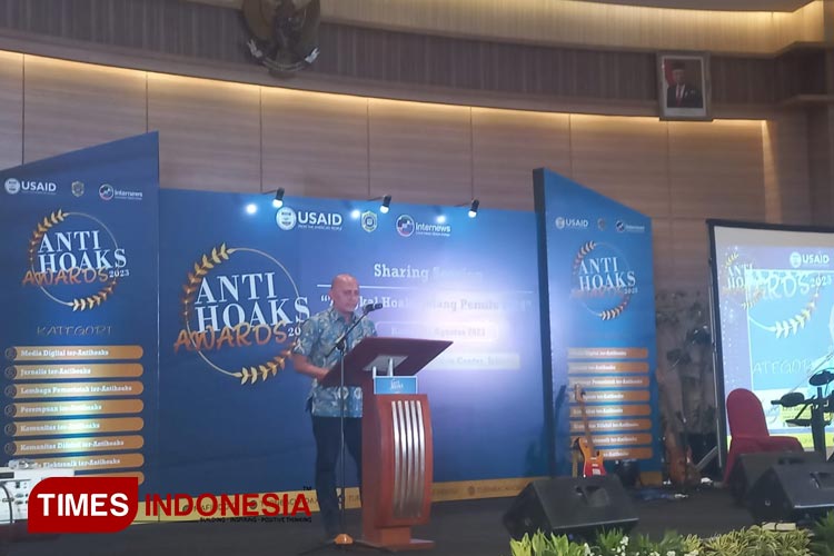 Pendiri Mafindo Harry Sufehmi. (FOTO: Moh Ramli/TIMES Indonesia)