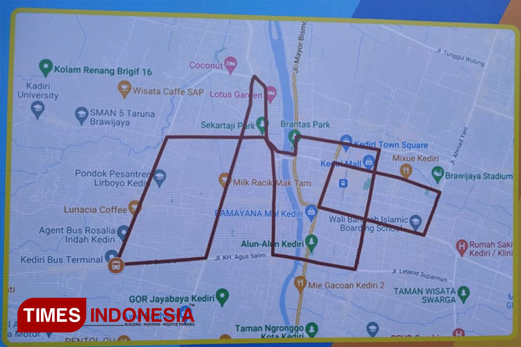 Resmi Beroperasi, Berikut Rute Bus Satria Kota Kediri - TIMES Indonesia