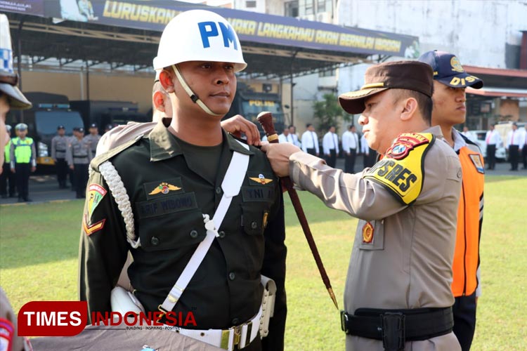 Gelar Pasukan Operasi Zebra Semeru 2023 di Mapolres Mojokerto Kota, Senin (4/9/2023) (FOTO: Dok. TIMES Indonesia)