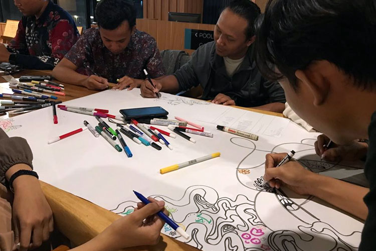 Mengintip Keseruan Doodle Art Meet Up di Surabaya