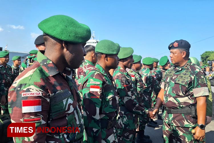 Sambut Satgas Pamtas RI-PNG, Pangdam V Brawijaya : Jadilah Prajurit yang Didambakan Masyarakat