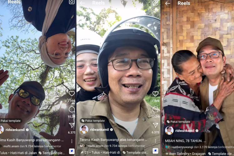 Ridwan Kamil saat berwisata di Banyuwangi. (Foto : Ig Ridwan Kamil)