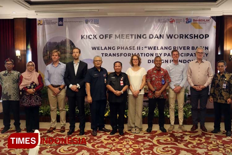 Kick Off Meeting dan Workshop Welang Phase II antara Dinas PU SDA Jatim dan Konsultan Witteveen Boos, Nuffic Neso AidEnvironmen di Surabaya, Rabu (13/9/2023).(Foto : Lely Yuana/TIMES Indonesia)