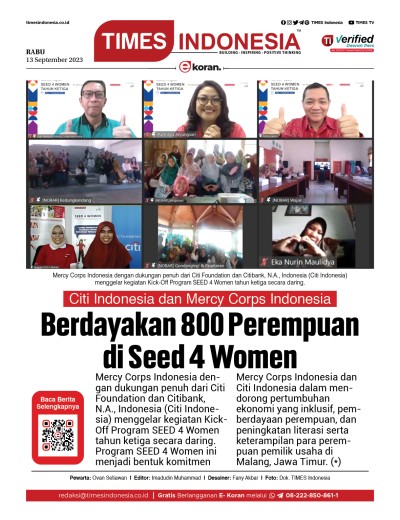 Edisi Rabu, 13 September 2023: E-Koran, Bacaan Positif Masyarakat 5.0
