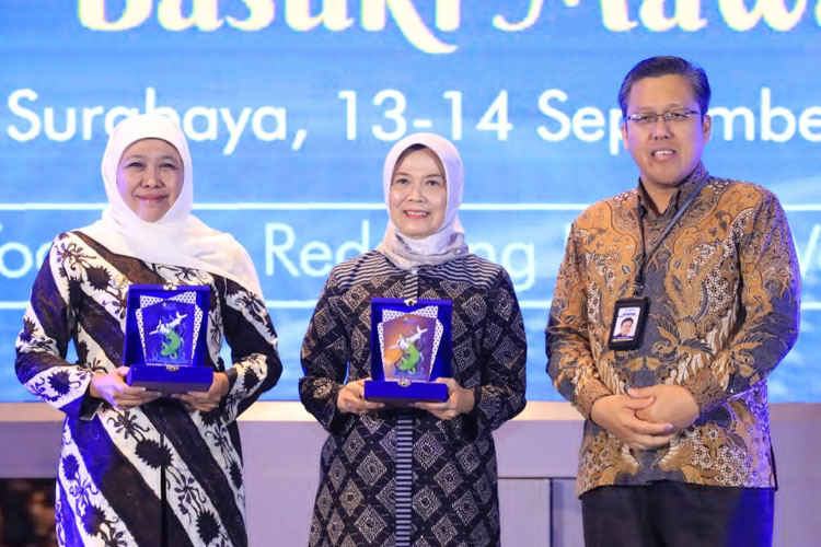 Gubernur Khofifah saat kegiatan National Anti Fraud Conference (NAFC) di Surabaya, Kamis (14/9/2023).(Dok.Humas Pemprov Jatim)