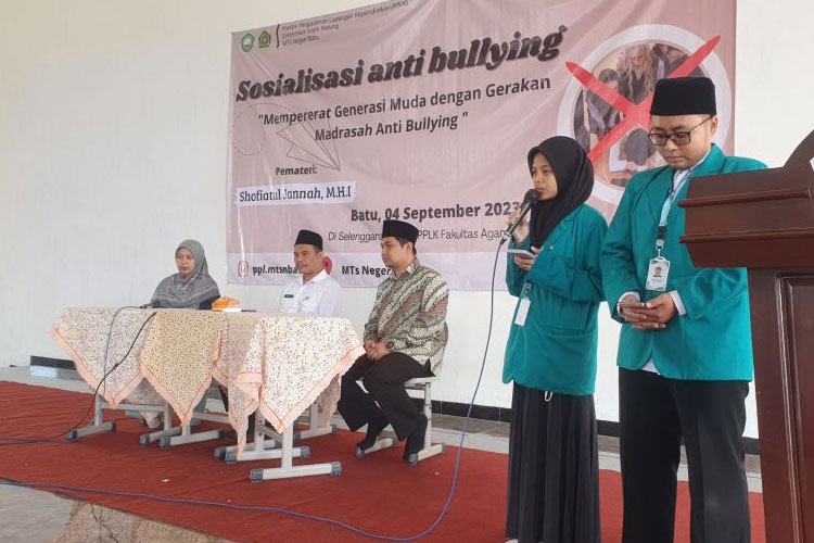 Sosialisasi Anti Bullying di MTSN Kota Batu. (FOTO: AJP TIMES Indonesia)