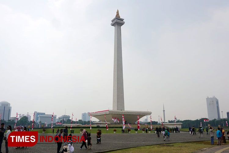 Monumen Nasional yang identik dengan DKI Jakarta.  (FOTO: Farid Abdullah Lubis/ TIMES Indonesia)