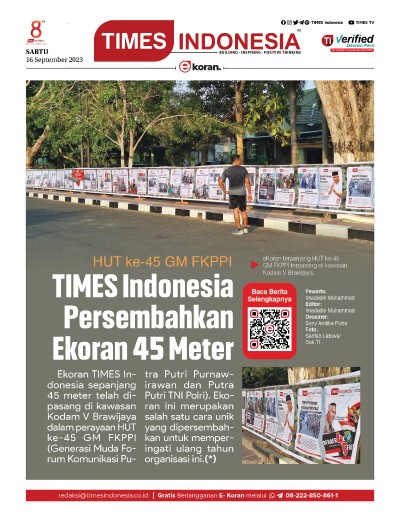Edisi Sabtu 16 September 2023: E-Koran, Bacaan Positif Masyarakat 5.0