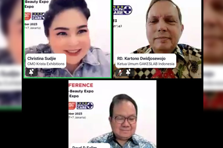 Press conference Indo Beauty Expo 2023 secara virtual, Senin (18/9/2023).(Tangkapan Layar)