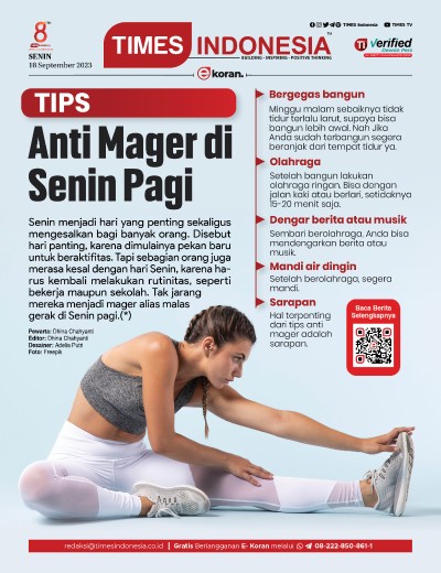 Edisi Senin, 18 September 2023: E-Koran, Bacaan Positif Masyarakat 5.0