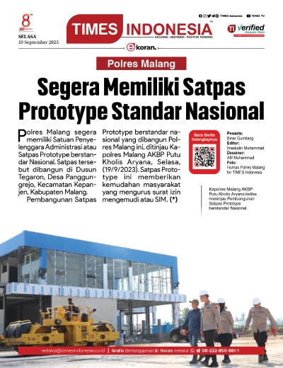 Edisi Selasa, 19 September 2023: E-Koran, Bacaan Positif Masyarakat 5.0
