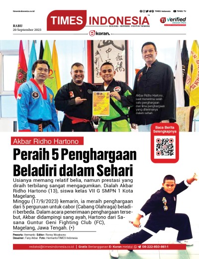Edisi Rabu, 20 September 2023: E-Koran, Bacaan Positif Masyarakat 5.0