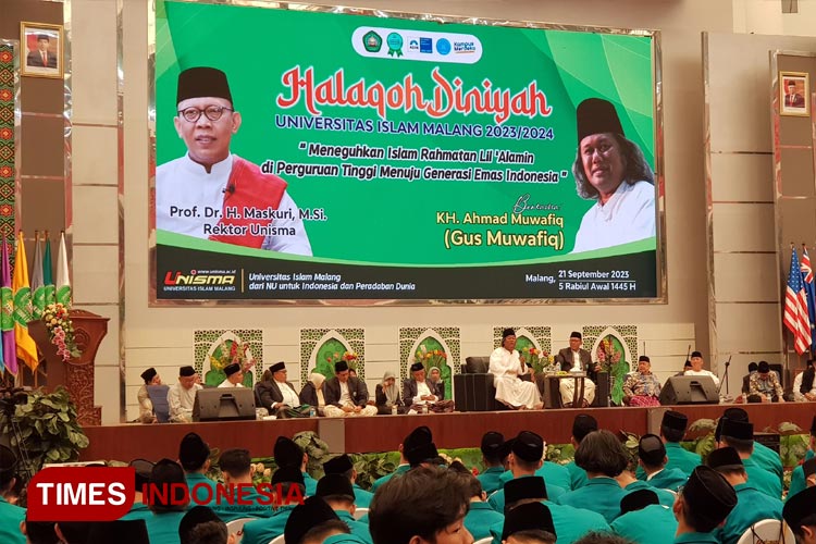 Acara Halaqoh Diniyah yang diadakan oleh Unisma, Kamis (21/9/2023). (FOTO: Achmad Fikyansyah/TIMES Indonesia).