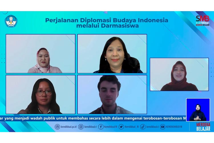 Webinar Perjalanan Diplomasi Budaya Indonesia melalui Darmasiswa, Minggu (24/9/2023) (FOTO: Dok.Kemendikbudristek RI)