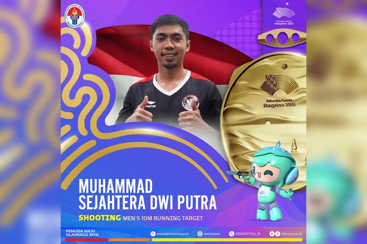 Muhammad Sejahtera Dwi Putra berhasil meraih medali emas di cabang menembak. (FOTO: Kemenpora)