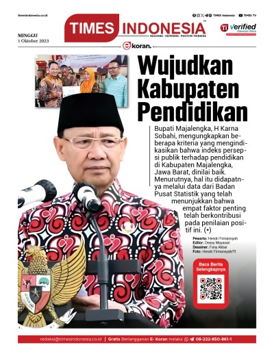 Edisi Minggu, 1 Oktober 2023: E-Koran, Bacaan Positif Masyarakat 5.0	