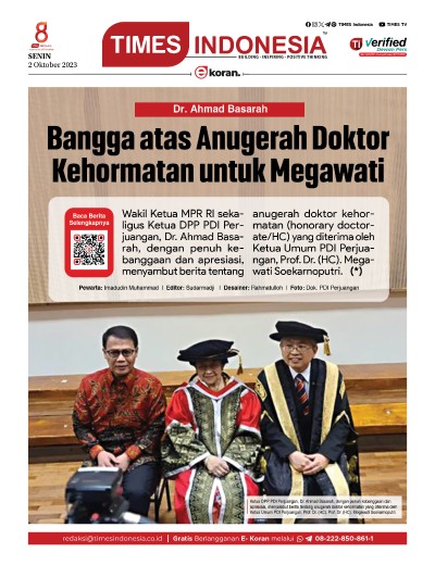 Edisi Senin 2 Oktober 2023: E-Koran, Bacaan Positif Masyarakat 5.0